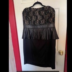 Torrid Peplum Black Lace Dress